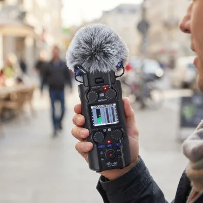 Custom-made Capacitive Microphone Plush 100% Polyester Cover with Knitted Backing and Windproof Design