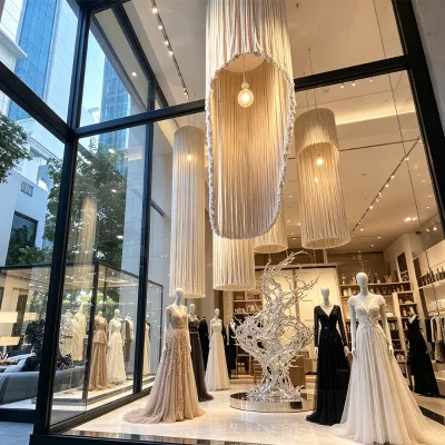 Handwoven Cotton Long Tassel Macrame Lampshade Cylindrical Interior Decoration for Commercial Spaces Large Scale Decor