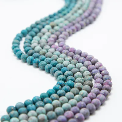 2021 8mm Green Round Dyed Pyrite Gemstone Loose Beads for DIY Jewelry Making
