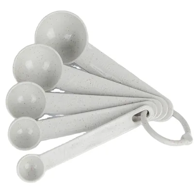 Wheat Straw 5pcs Measuring Spoon Set for Accurate Measurement of Dry and Liquid Ingredients
