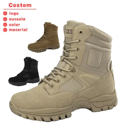 2025 Men's Cross-Border Outdoor Desert Hiking Shoes New Large-Size Winter Boots with Ankle Height and Rubber Insole