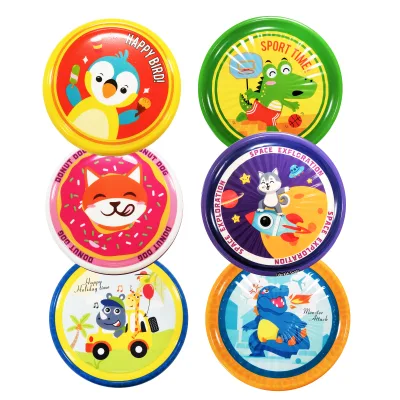 Hot-selling Sport Game Beach Cartoon Pattern Soft Frisbeed Interactive Outdoor Garden Kids Toys