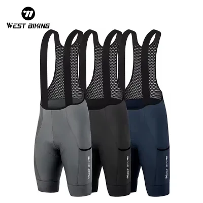 WEST BIKING New Summer Bib Shorts&Tights Women Fleece Riding Pants Motorcycle Mens Cycling Shorts With Pads