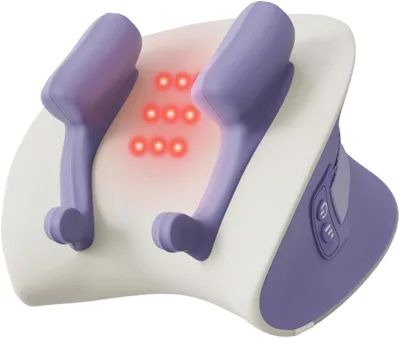 Eveekon Shiatsu Electric Massage Pillow Neck Massage with Red Light Heating Relieves Neck Pain