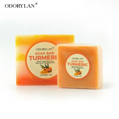 Oatmeal Soaps Whitening Sulfur case Label Tumeric Handmade Acne Natural Shower Kojic Turmeric Soap