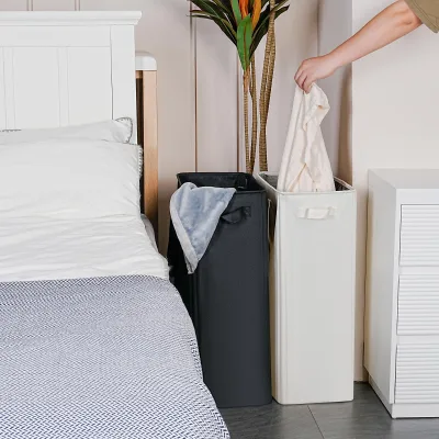 Hotel Style Laundry Basket & Storage Organizer Collapsible Fabric Bins