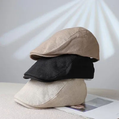 HECION Caps: Men's Four-Season Reversible Baseball Caps, Linen Newsboy Caps, Women's Berets, and Painter's Caps