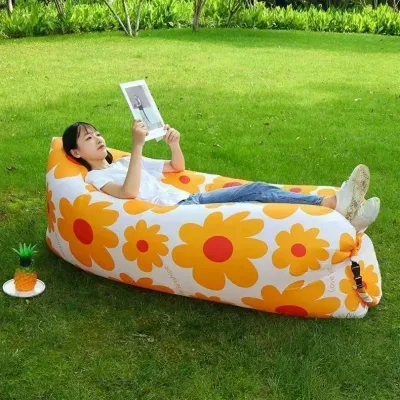 Outdoor Network Red Air Lazy Inflatable Sofa Bag Portable Camping Sofa Mattress Music Festival Concert Recliner