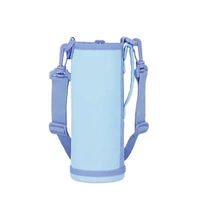 Nylon Portable Summer Water Bottle Carrier Bag Adjustable Shoulder Strap Insulated Cover for Stainless Steel/Glass/Plastic
