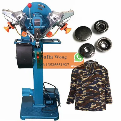 Customized Clothing and Shoe Factory Use Electric Snap Plastic Button Press Pressing Make Machine