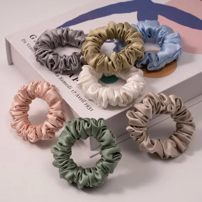 Wholesale 30mm Pure Silk Scrunchie 100% Mulberry Silk Multi-Functional Comfortable Soft Material Sweet Style