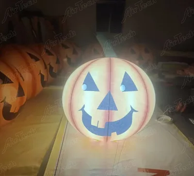 1m (3ft)  Inflatable Halloween Festival Flying Balloon Inflatable Helium Pumpkin Balloon for Party