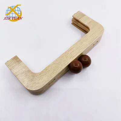 Customized Vintage Square Wooden Handmade DIY Hardware Bag Accessories Clamps Handles 20cm Xinyuan Luxury Fashion Purse Frame