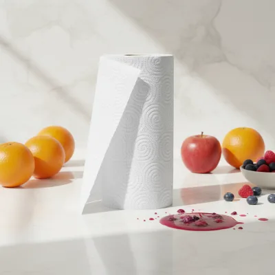 Wholesale, Ultra-soft, Strong & Hypoallergenic Custom Size, Ply & GSM Bulk Roll up Wood Pulp /TAD /Kitchen Paper Towel