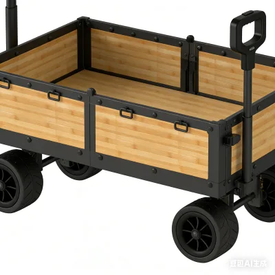 Heavy Duty Utility Wagon Cart Beach Balloon Wheel Foldable Portable Shopping Tools Outdoor Camping