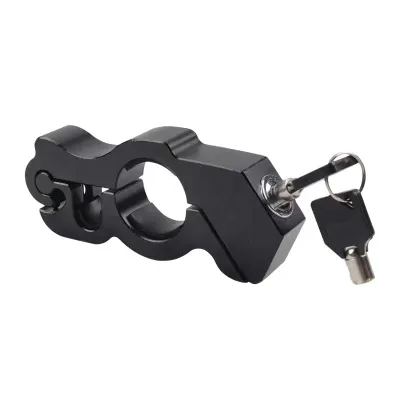 Universal Motorcycle Handlebar Lock Aluminum Handle Bar Grip Throttle Brake Anti-Theft Lock Compatible With ATV MotorbikeScooter