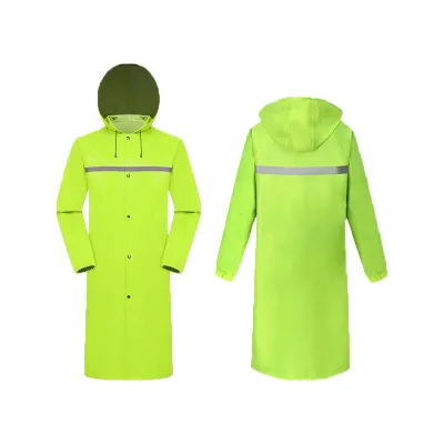 Oxford Long Waterproof Raincoat Safety Jacket for Workplace Emergency Use Durable High Visibility Men Women Adults