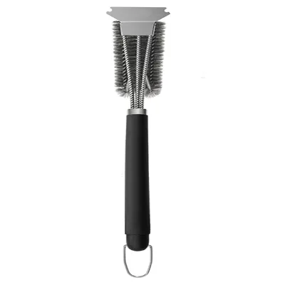 18-Inch Durable Grill Cleaning Brush with Stainless Steel Scraper and Bristles Metal Accessories for Grill Cleaning