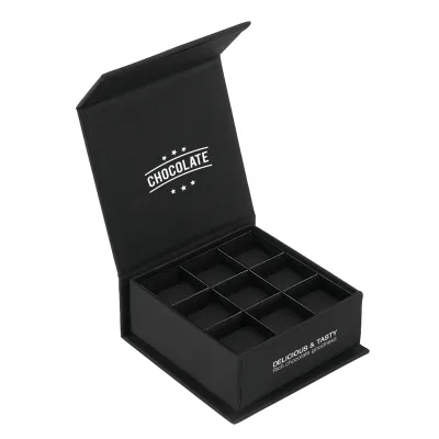 Custom Logo Portable Rigid Paper Magnetic Closure Embossing Chocolate Box Recyclable Luxury Gift Box Waterproof High-End