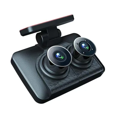 New Design Dual Lens Dash Cam with FHD 1080P HD 170 Wide Angle Night Vision Three-Channel Motion Detection Front Rear Views
