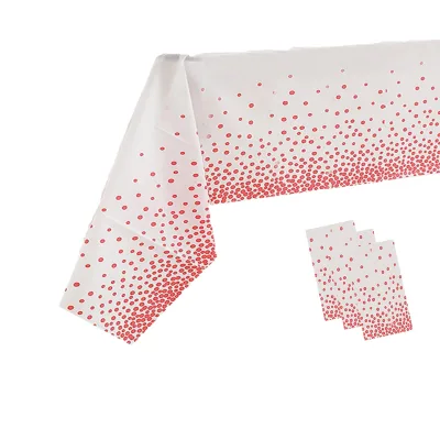 Disposable Plastic Tablecloths Gold Dot Tablecloth Rose Gold Satin Table Runner for Wedding Birthday New Year Party Decoration