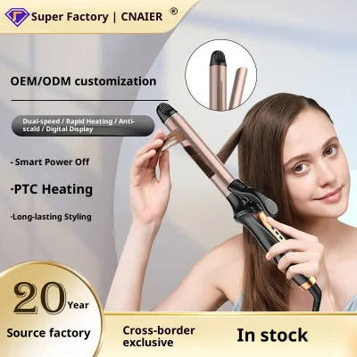 LED Temperature Display Multi-Function Ceramic Curling Iron Portable Dual-Use Hair Curler