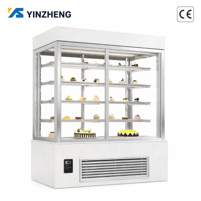 Commercial Refrigerated Cake Display Case 1800mm with Secop Compressor and Ultra Clear 99% Anti-Fog Glass for Bakery Shop