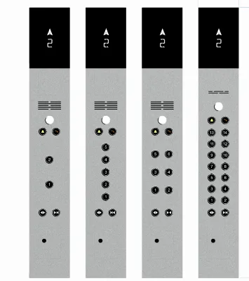 China Factory Price Black Elevator Call Panel Accessories Hotel Elevator Call Box