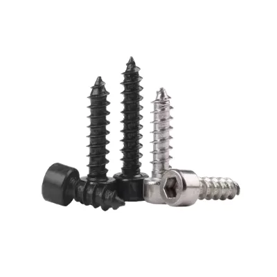 Hex Socket Button Head Self-Tapping Screw Nickel/Black with Zinc Finish Metric Measurement System