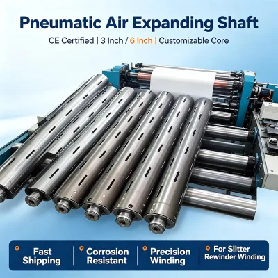 Pneumatic Air Expanding Shaft CE Certified 3 Inch 6 Inch Customizable Core Fast Shipping for Slitter Rewinder Winding Machine