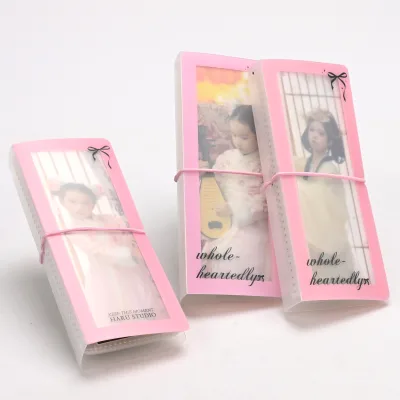 Custom Mini DIY Eco-friendly Plastic Gift Photo Album for Kids Students 2*6 Inch Leather/Paper/Cloth Cover PVC Elastic String