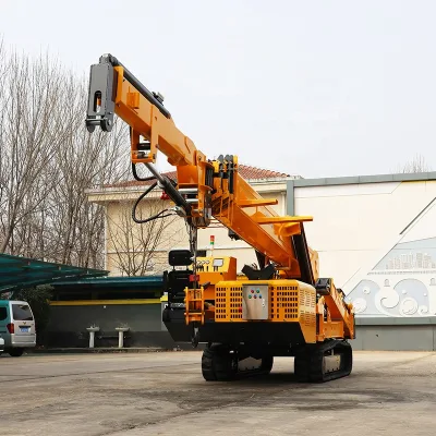 Construction Crane 3 Ton 5 Ton 8 Ton 12 Ton Wireless Remote Control Outdoor Mini Crawler Spider Crane with Basket
