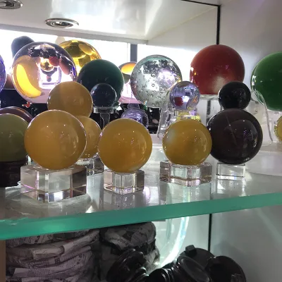 Transparent K9 Clear Crystal Glass Ball Base Square Display Stand Holder for Asian Style Crystal Spheres