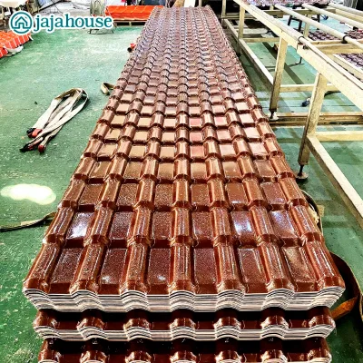 Customizable UPVC Composite Resin Roofing Tiles Heat Resistant Fireproof ASA Roof Tile for Warehouses and Parks CE Certified