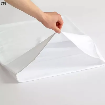 CFL Factory Wholesale Customized logo High Quality 100% Cotton king Queen Twin Full Size White Hotel Bed Sheet