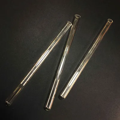 Heat Resistant Clear Borosilicate Glass Quartz Tube One end closed
