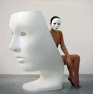 Y065 High Back Mask Sofa Woman Face Special Chairs Public Piazza Shipping Mall Home Stool Modern Home Office Art Decor Furniture