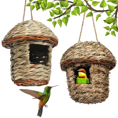 Handmade Bird Cage Explosive Straw Bird Nest Pastoral Ecological Garden Decoration Eco-Friendly Bird House
