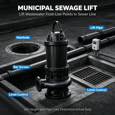DEPUMP Sewage Pump Submarine Sewage Suction Submersible Sewage Pump for Drainage Submersible Sewage Pump Stainless Steel