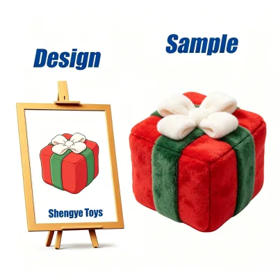 Shengye Brand Manufacturer Direct Custom OEM ODM Top Quality Gift Box Plush Toy for Christmas Holiday Party Decoration Gift