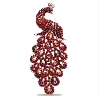 Rhinestone Animal Brooch Costume Art Corsage Brooch Luxury Peacock Brooch