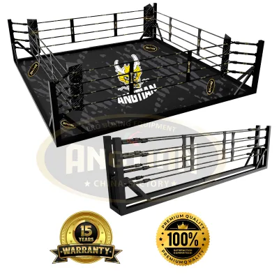 ANGTIAN Foldable Boxing Ring 4m/5m/6m Custom Portable Floor Ring UFC MMA Standard Steel Frame