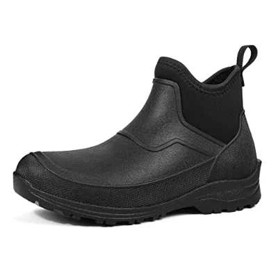 Waterproof Neoprene Ankle Boots Durable Insulated Rubber Slip Water Deck Outdoor Rain Footwear Anti-Slip Boots
