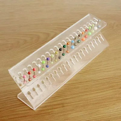 Transparent Acrylic Multi-layer Display Rack for Navel Rings Stud Earrings Lip Piercings Eyebrow Bone Rings-direct