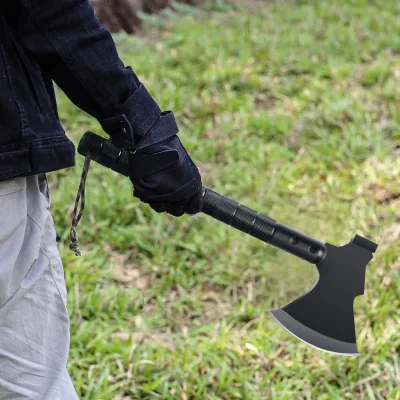 IRONDONKEY Outdoor Tactical Axe Camping Shovel Multi-Functional Disassembly Portable Survival Tool with Aluminum Tube Handle