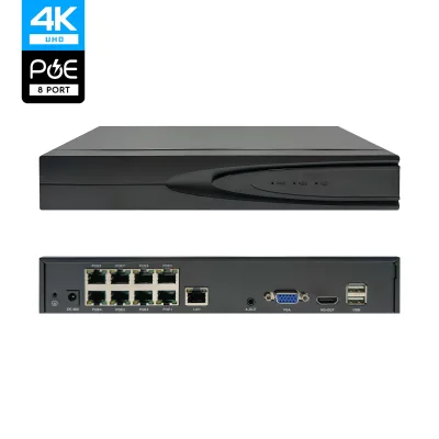 8CH POE NVR 4K 8MP H.265 Surveillance System with Solar Power Max 16TB Storage & Motion Detection