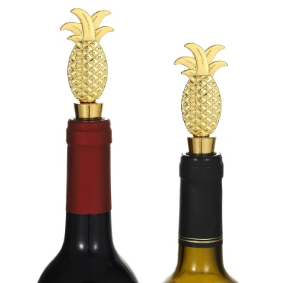 Creative Pineapple Red Metal Wine Stopper for Weddings Holidays Birthdays Gatherings-Food Grade Sealing & Preservation