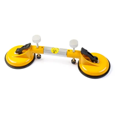 Industrial Grade Heavy Duty Aluminum 2 Jaw Glass Suction Lifter 150kg Vacuum Cup 1 Year Warranty for Window Glazing Marble Tile