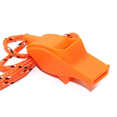 JIURAN Outdoor Sports Emergency Survival ABS Plastic Whistle Camping SOS Safety Mini Whistle with Lanyard