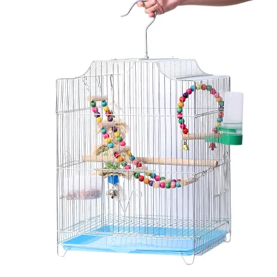 Cheapest Bird Cages Removable Tray Iron Metal Cage Bird Parrot Canary Flight Breeding Cage